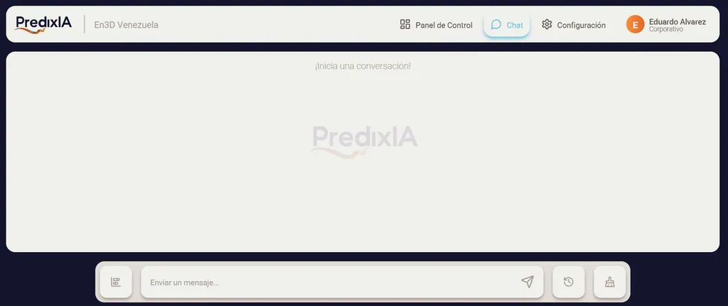 Chat con IA de PredixIA respondiendo preguntas sobre datos
