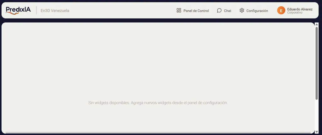 Panel de control de PredixIA con métricas y visualizaciones de datos